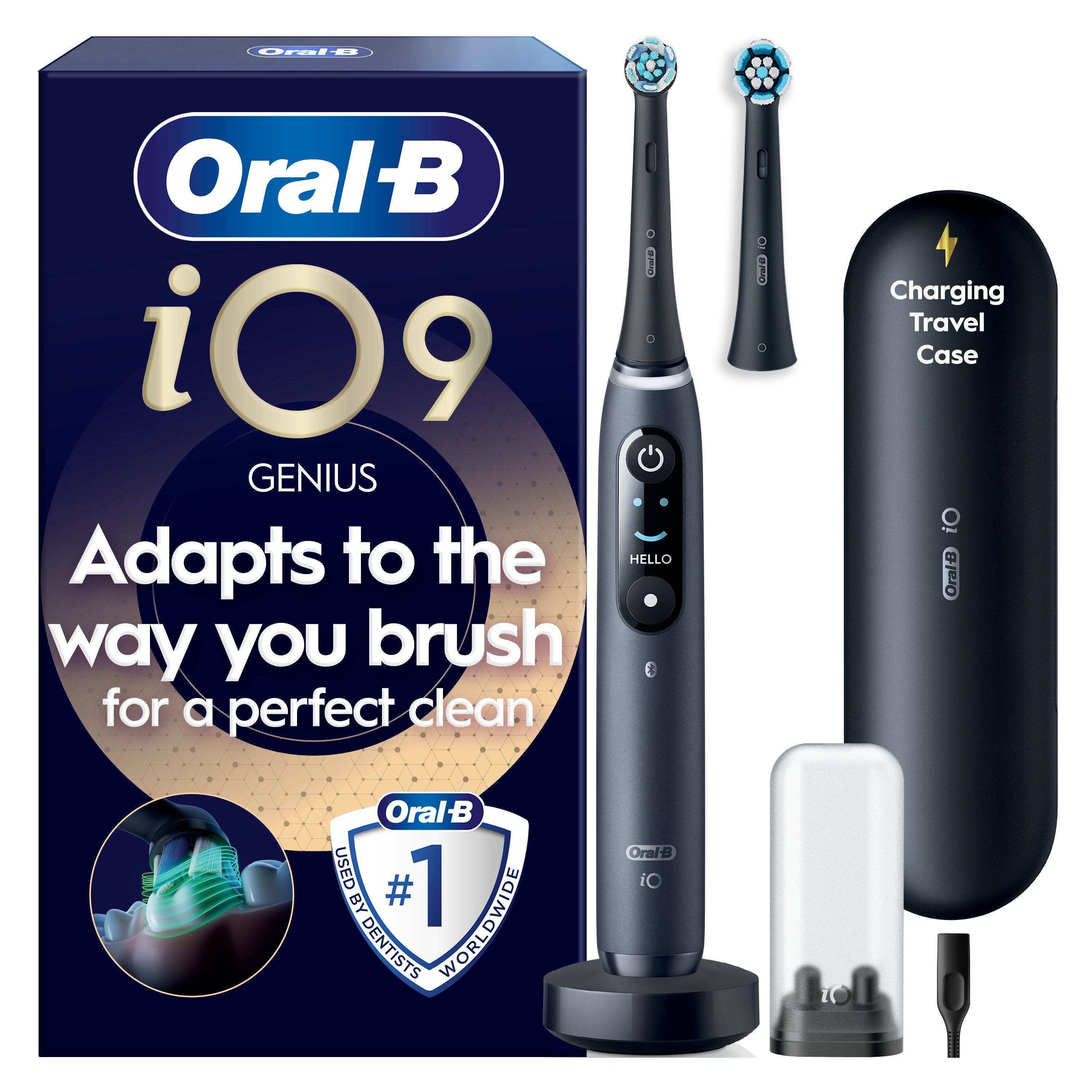 Oral-b Elektrische Zahnbürste Io9 Black Onyx + 1 Extra Refill - Elektrische Zahnbuersten 8006530067591