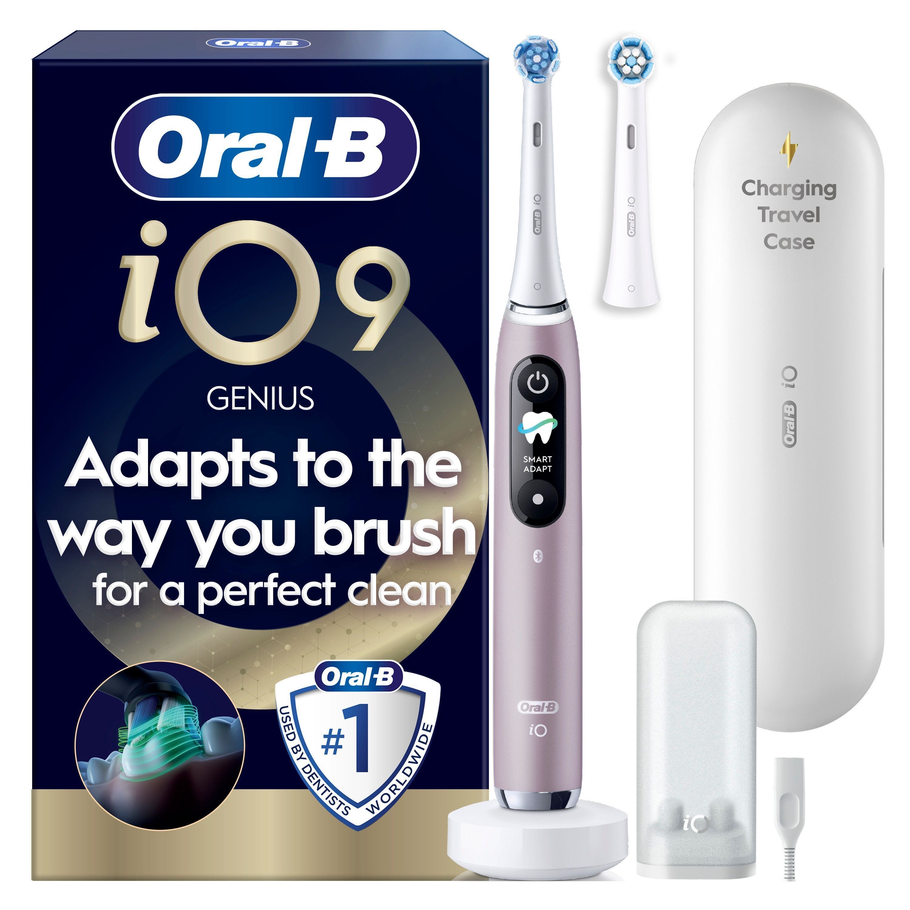 Oral-b Elektrische Zahnbürste Io9 Rose Quartz + 1 Extra Refill - Elektrische Zahnbuersten