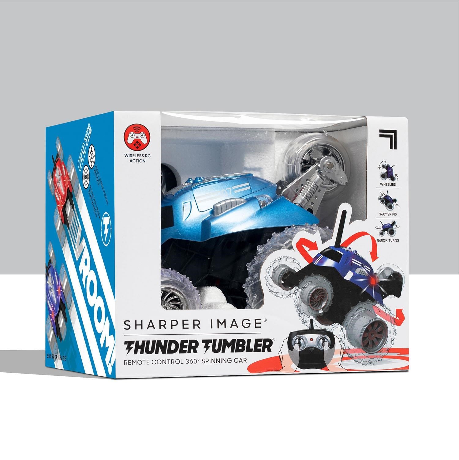 Sharper Image Toy RC Monster Spinning Car Metallic Blue - Ferngesteuert 1212014891