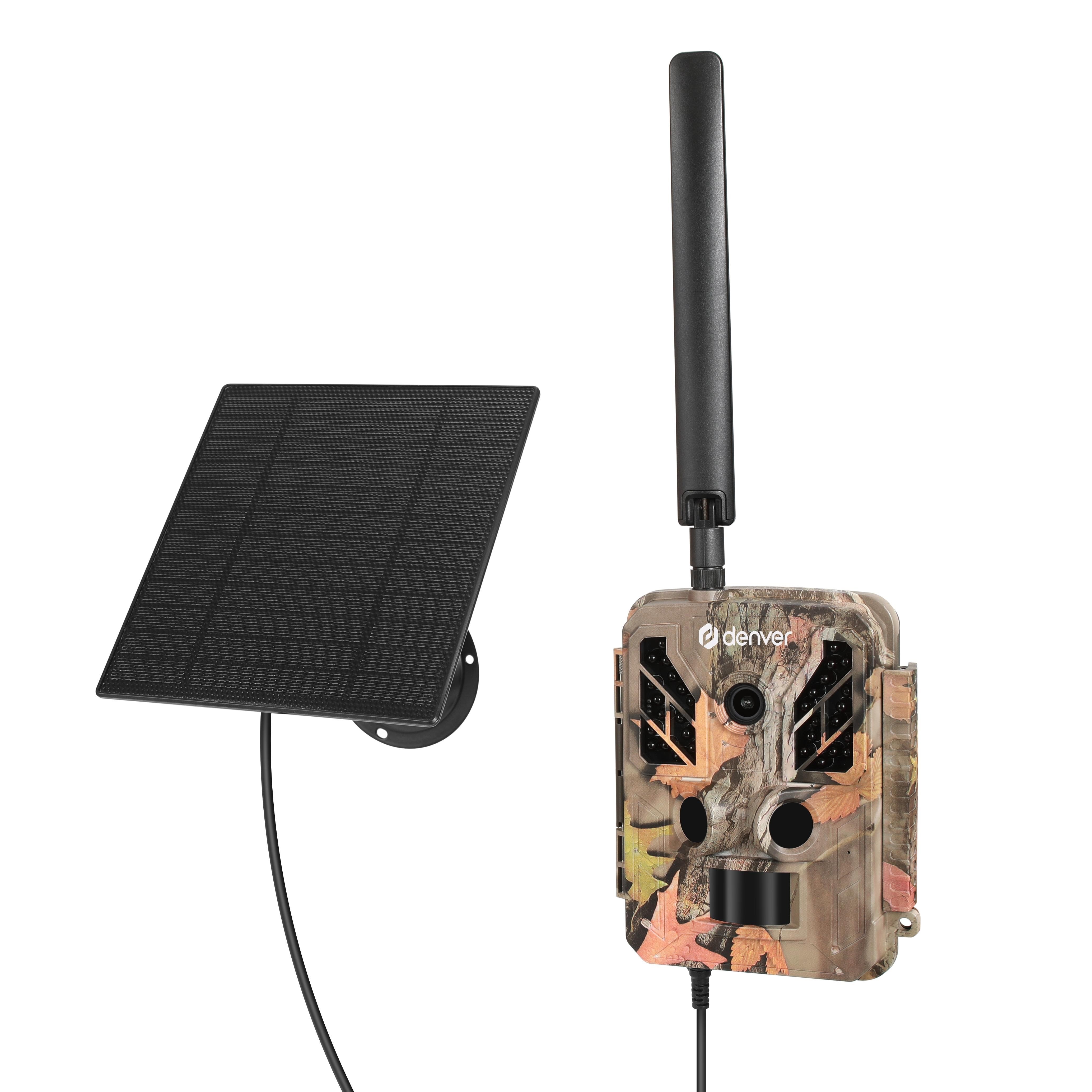 Denver Wsl-8050 - Wildlife Camera With 8mp Cmos 4G to Connect to Trail Cam go Application And 5W Solar Panel - Action Kamera Camouflage