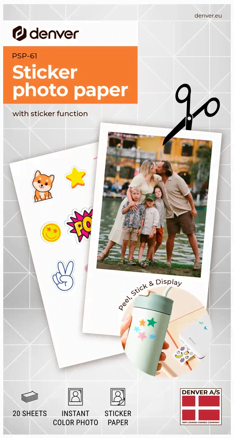 Denver Psp-61 - Self Adhesive Photo Print Paper For Denver Mcp-6010 Drucker - Papier Fotopapier Und Etiketten