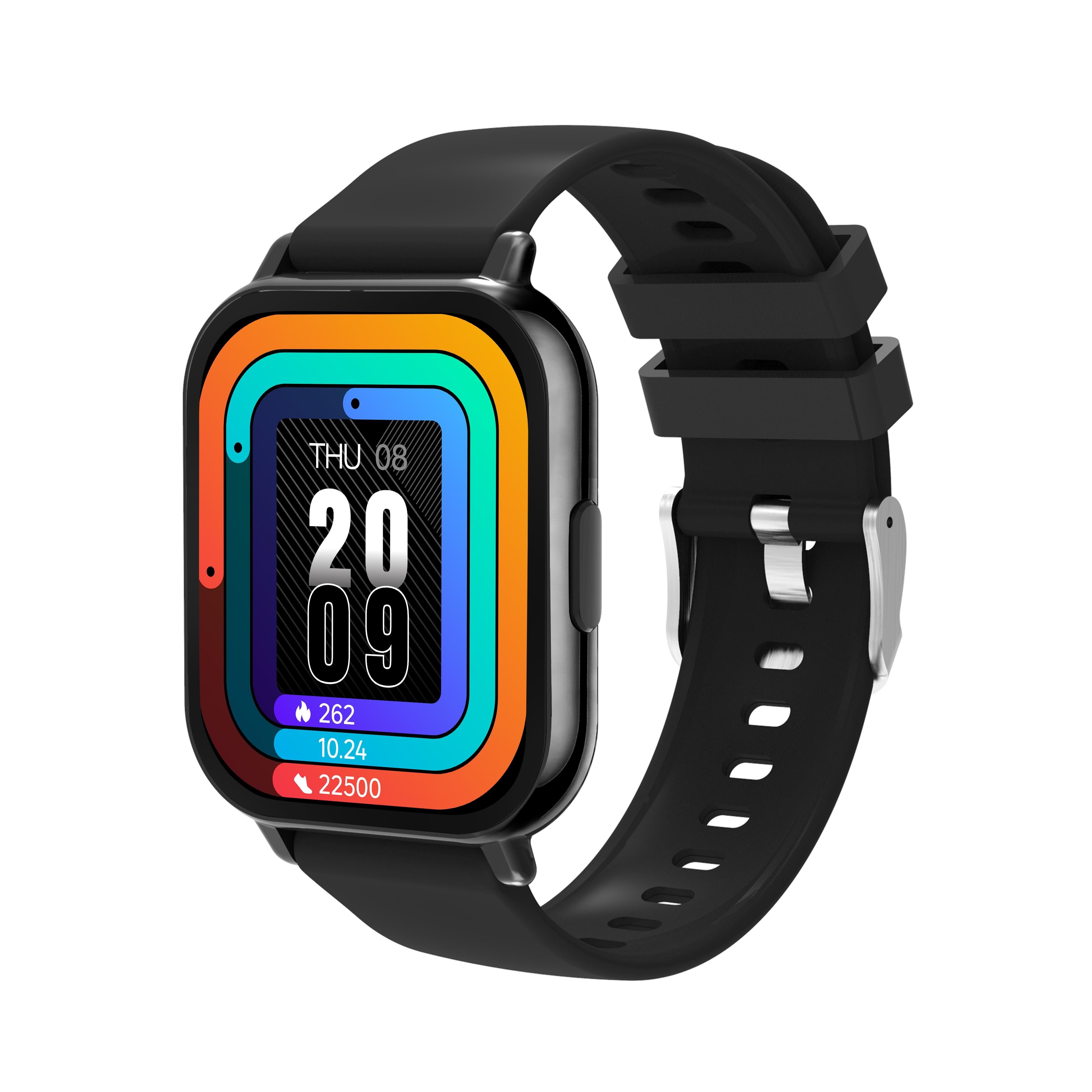 Denver Swc-176b Black - Bluetooth Smart Watch With Health Sensors & Call Function - Smartwatches Pulsuhren Sportuhren Schrittzaehler