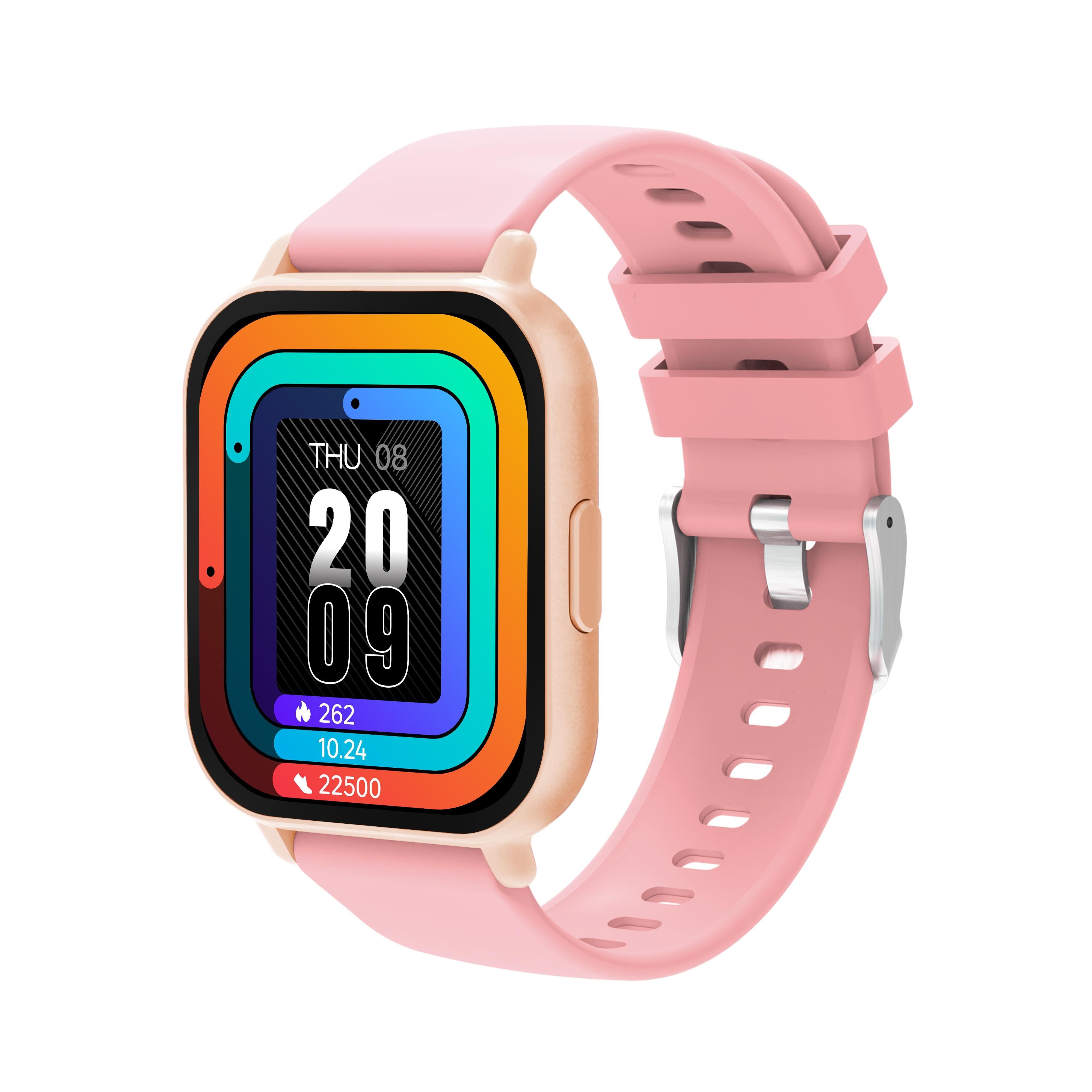 Denver Swc-176ro Rose - Bluetooth Smart Watch With Health Sensors & Call Function - Smartwatches Pulsuhren Sportuhren Schrittzaehler