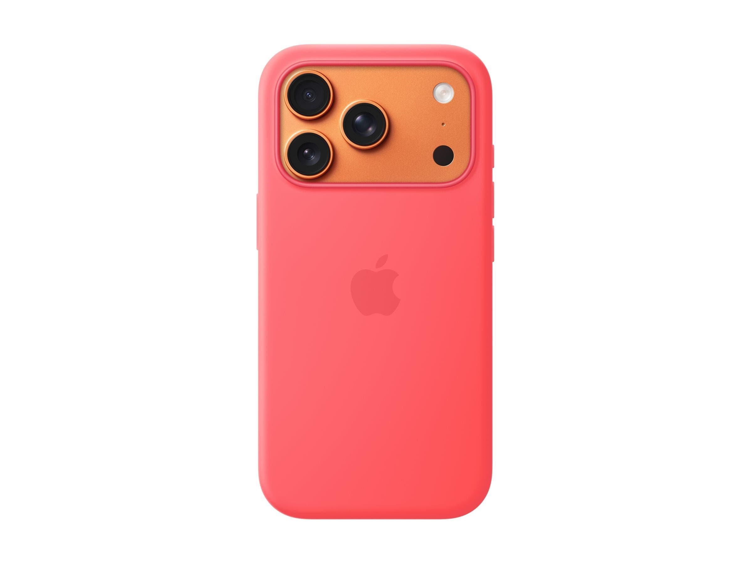 Apple Iphone 17 Pro Silicone Case With Magsafe - Bright Guava - Handys Cover Cases Mhw04zm/a