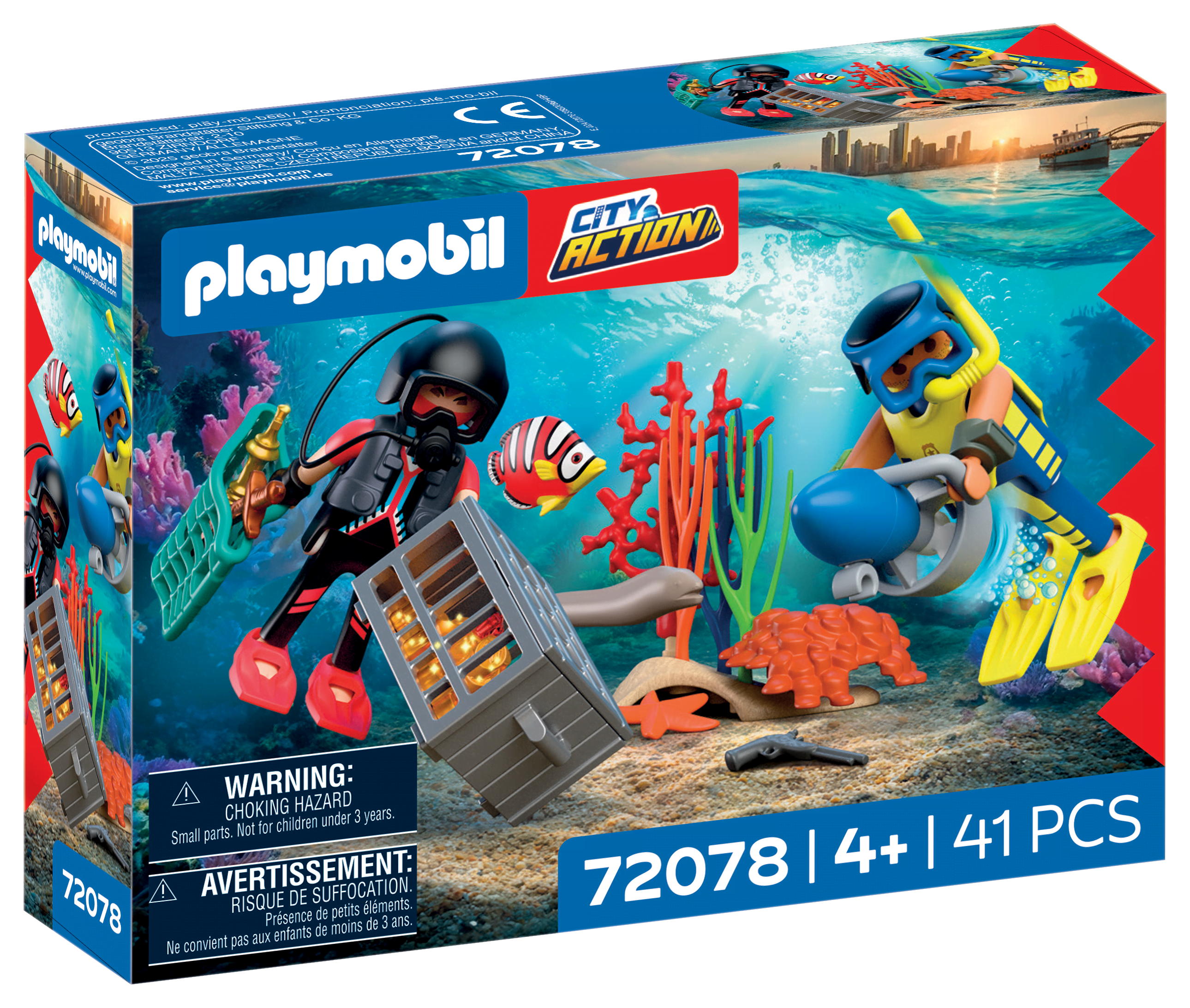 Playmobil City Action - Polizeitaucher Mit Schatz 72078