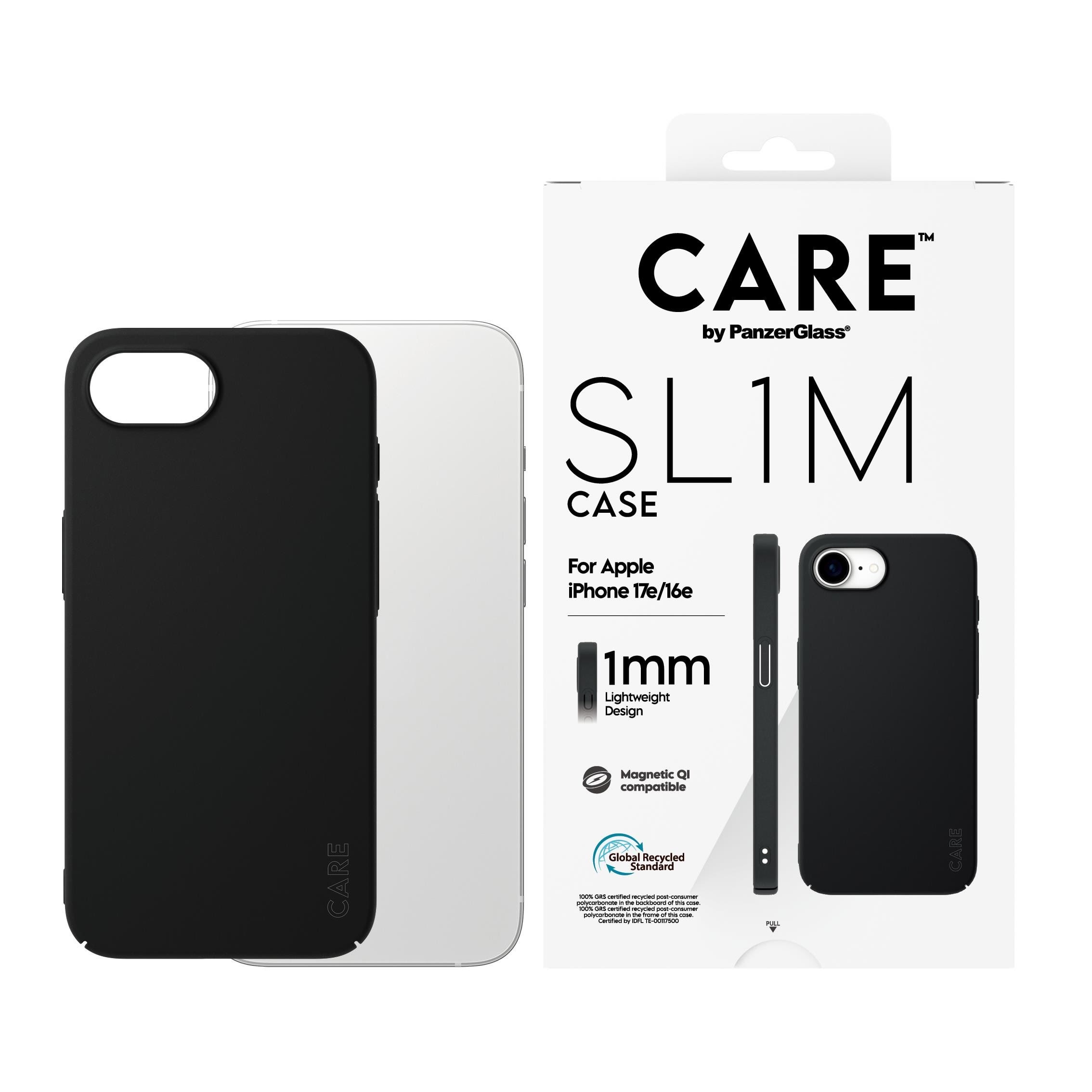 Care by Panzerglass Sl1m Case Black w. Magsafe Iphone 17e | 16e - Handys Cover Cases