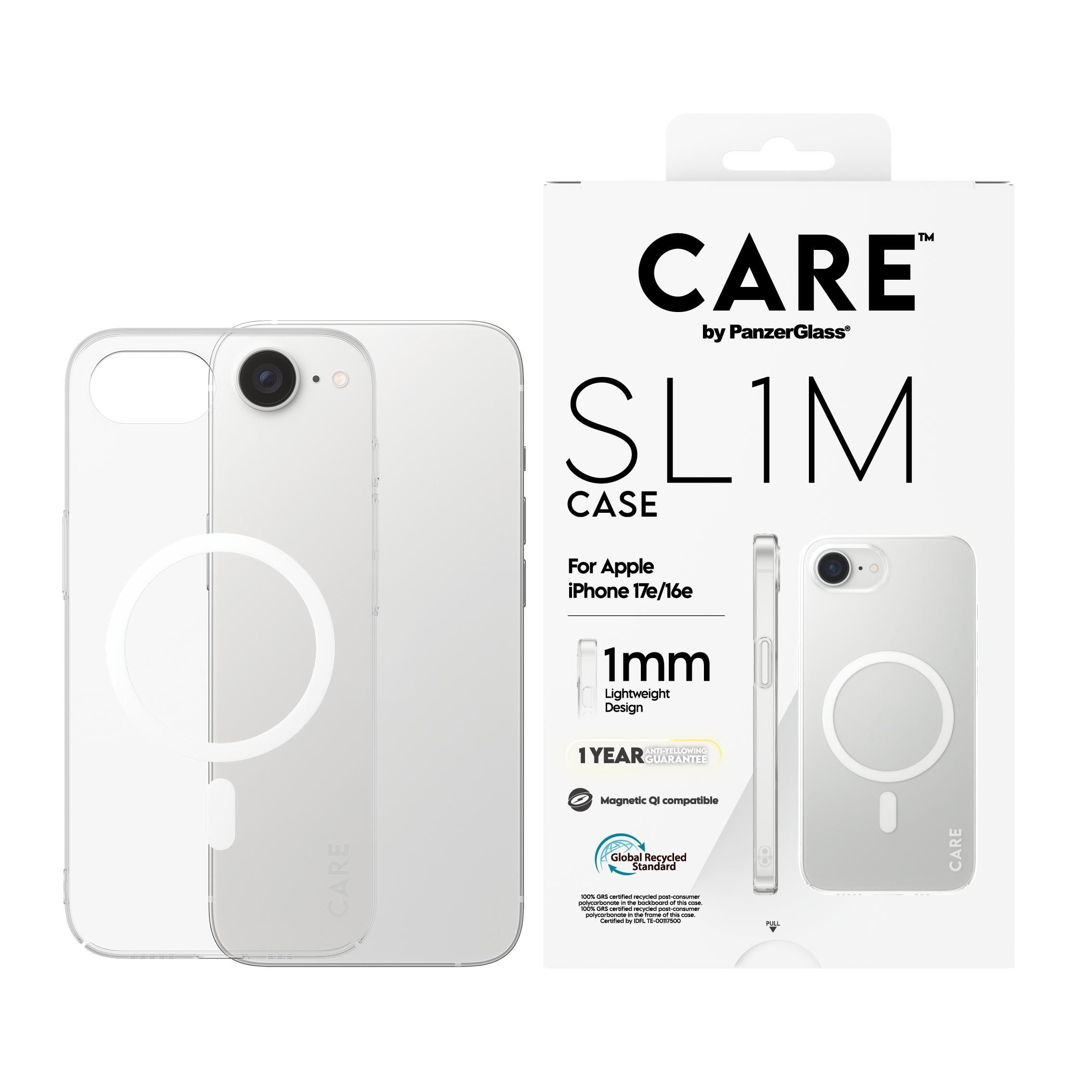 Care by Panzerglass Sl1m Case Transparent w. Magsafe Iphone 17e | 16e - Handys Cover Cases