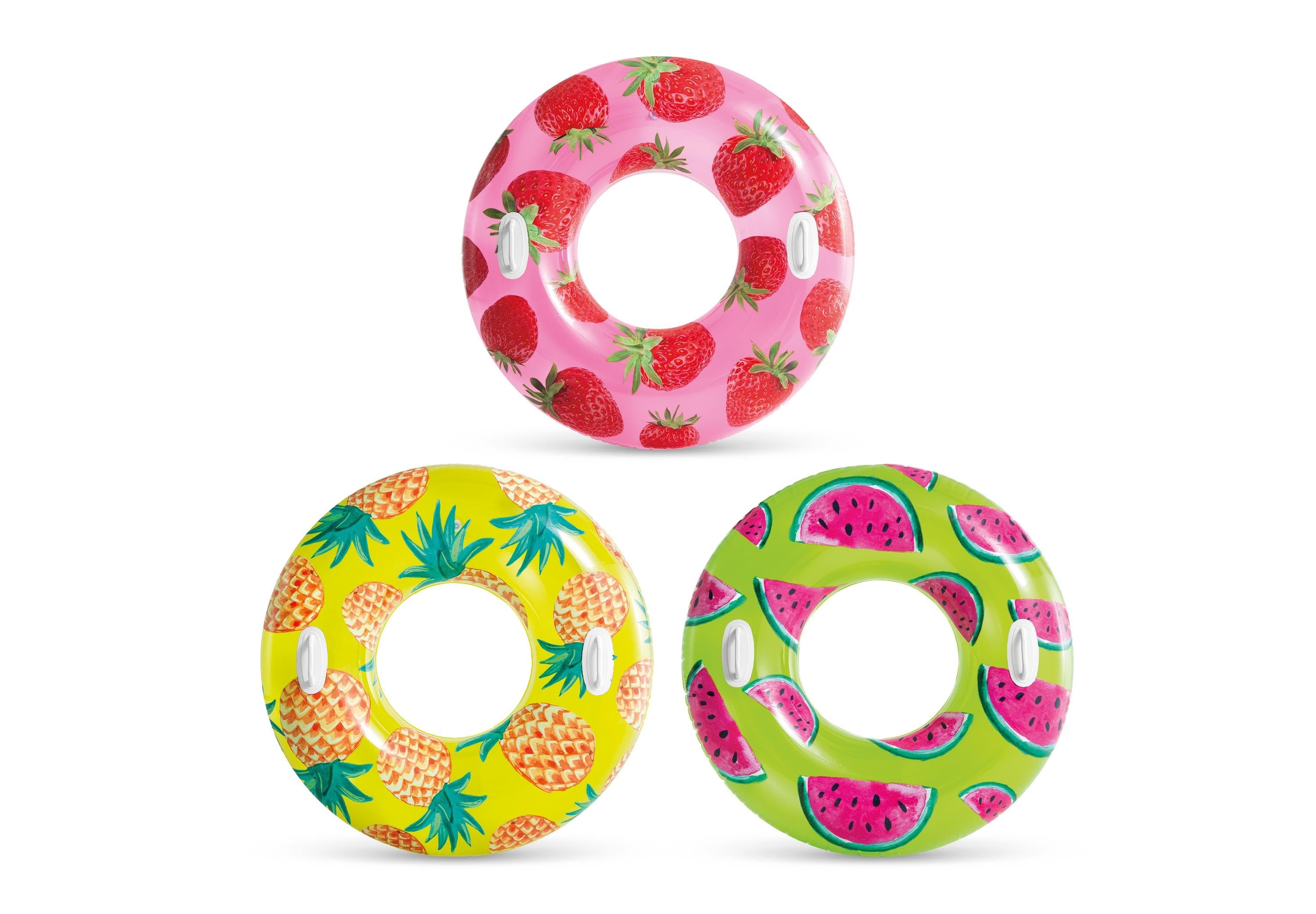 Intex Tropical Fruit Schwimmreifen, 3 Sort., 107 cm - Wasserspielzeug 56261