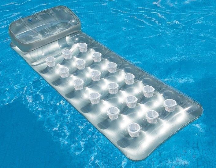 Intex Sonnenliegematte Mit 18 Taschen, 188x71 cm - Wasserspielzeug