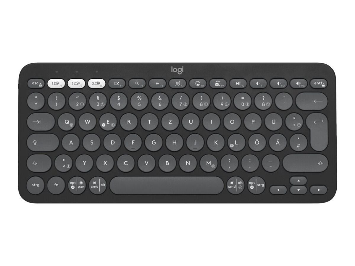 Logitech Pebble Keys 2 K380s Wireless Keyboard - Tonal Graphite - Tastatur - 60% - Englisch (UK) - Grau - Tastaturen 920-011843