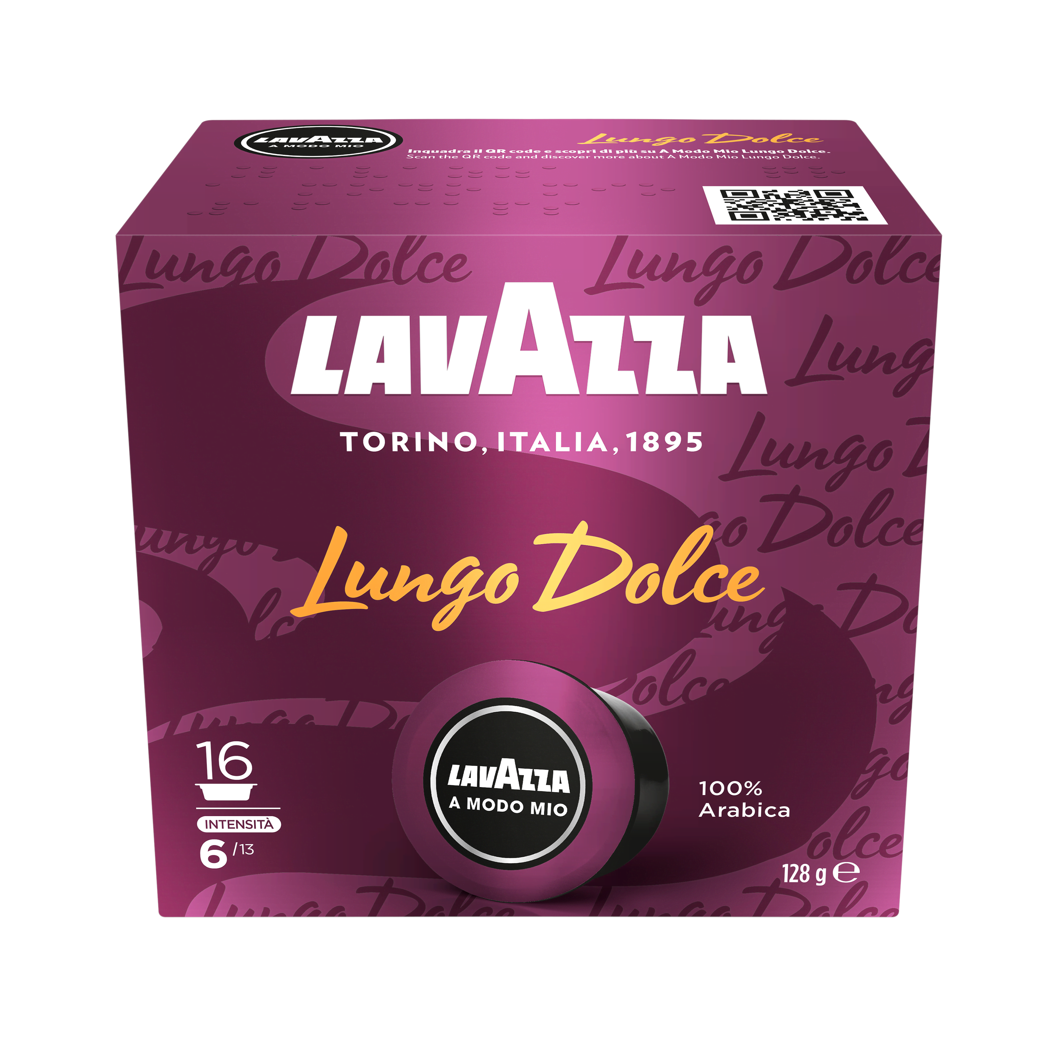 Lavazza A Modo Mio Lungo Dolce Caps - 16 Pcs - Kaffeezubereitung Purple 8649