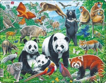 Larsen Puzzles Puzzle Chinese Wildlife - 56 Pieces Maxi (36.5x28.5 cm) 2D Puzzles