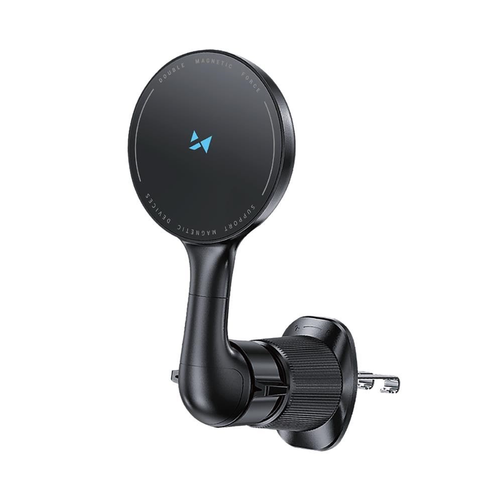 Wozinsky Wct5-6s4y Car Holder With Qi/magsafe 15w Inductive Charger For Air Vent - Black - Handys Adapter Und Ladegeraete
