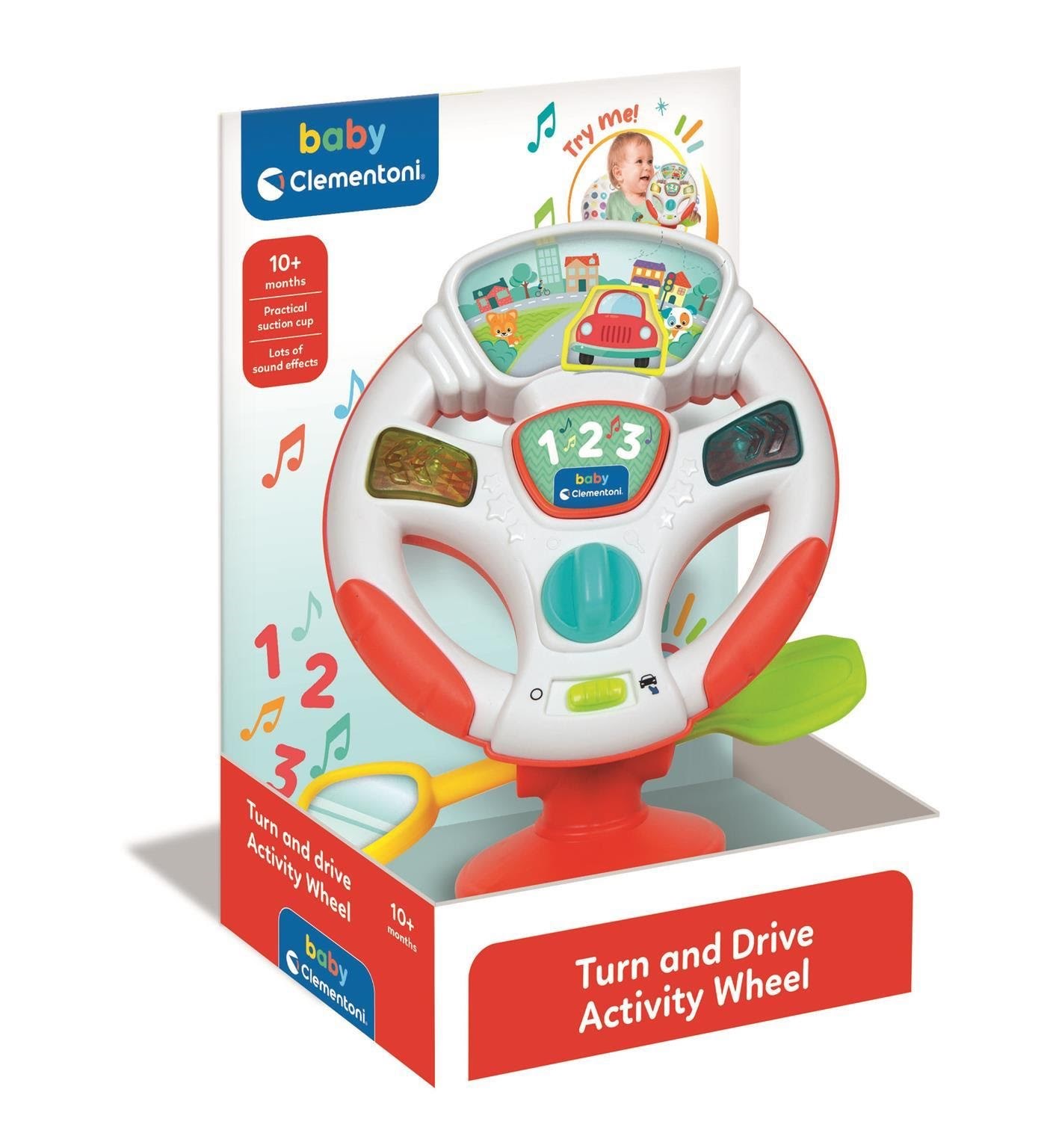 Clementoni Turn And Drive Activity Wheel - Baby Spielzeug 17929