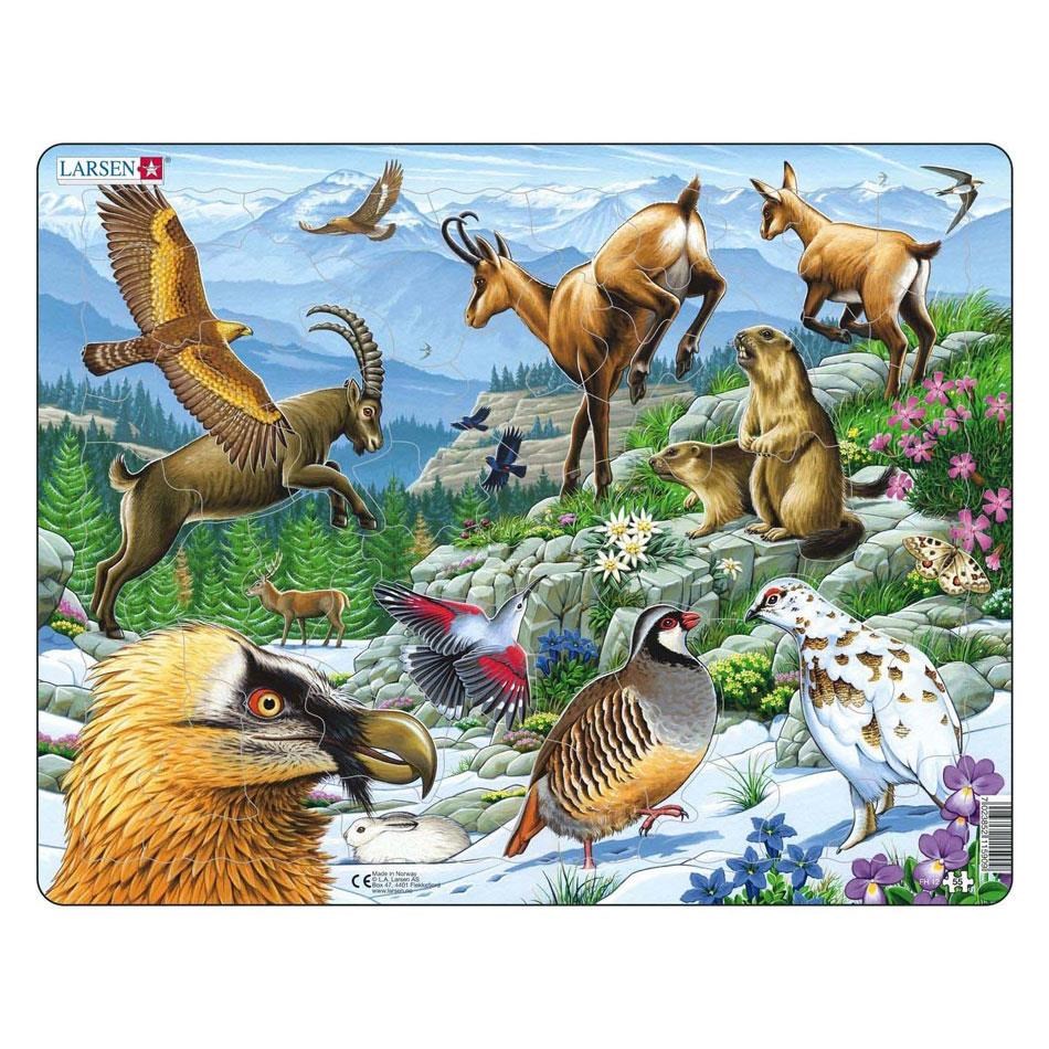 Larsen Puzzles Puzzle Alpen - 55 Teile, Maxi (36.5x28.5 cm) 2D Puzzles Fh12