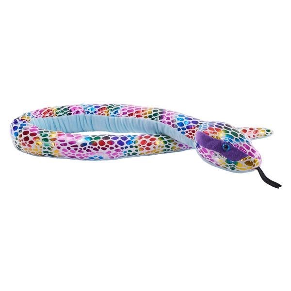 Wild Republic Plush Toy Snakes 137 cm Foil Dotted Rainbow