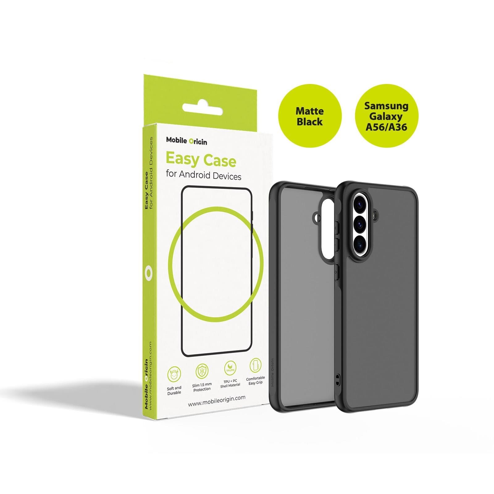 Mobile Origin Easy Case Matte Black - Samsung Galaxy A56/a36 - Handys Cover Cases Mo-hymbl-a56a36