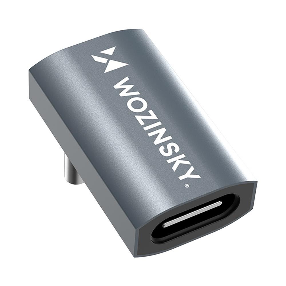Wozinsky Wpkf-01 Usb-c - Usb-c 40gb/s 240w 8K Otg Angled Adapter - Gray - Usb Kabel