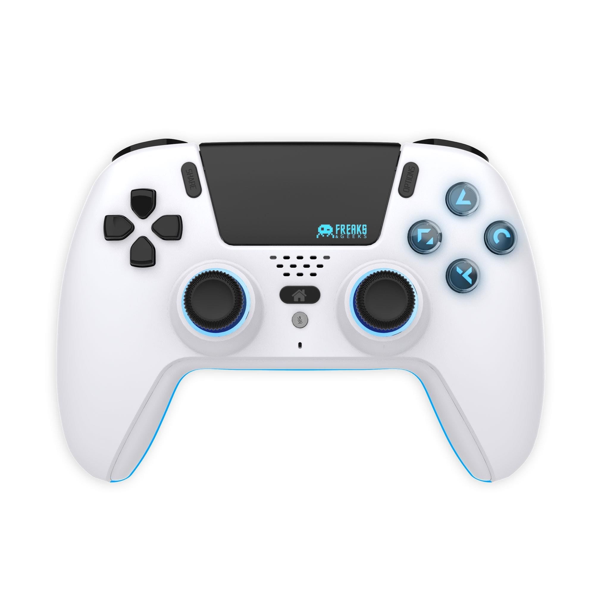 Freaks And Geeks Bluetooth Wireless Controller - Led - White - Wireless Controller - Sony Playstation 5 - Gaming Zubehoer