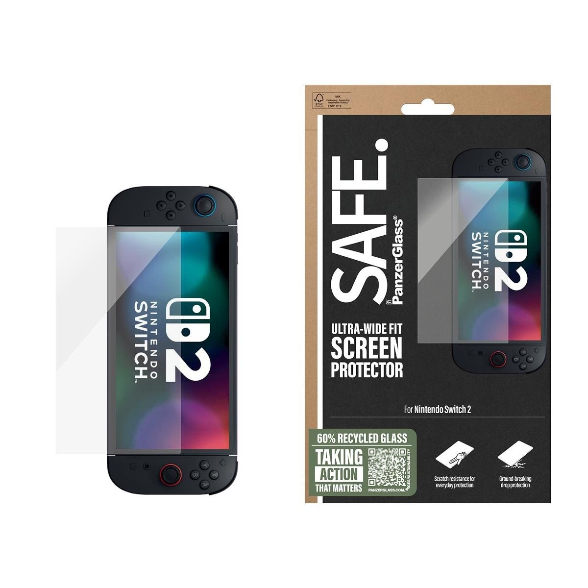 Safe by Panzerglass Screen Protector Nintendo Switch 2 | Ultra-wide Fit - Tablets Anderes Zubehoer Sa26790