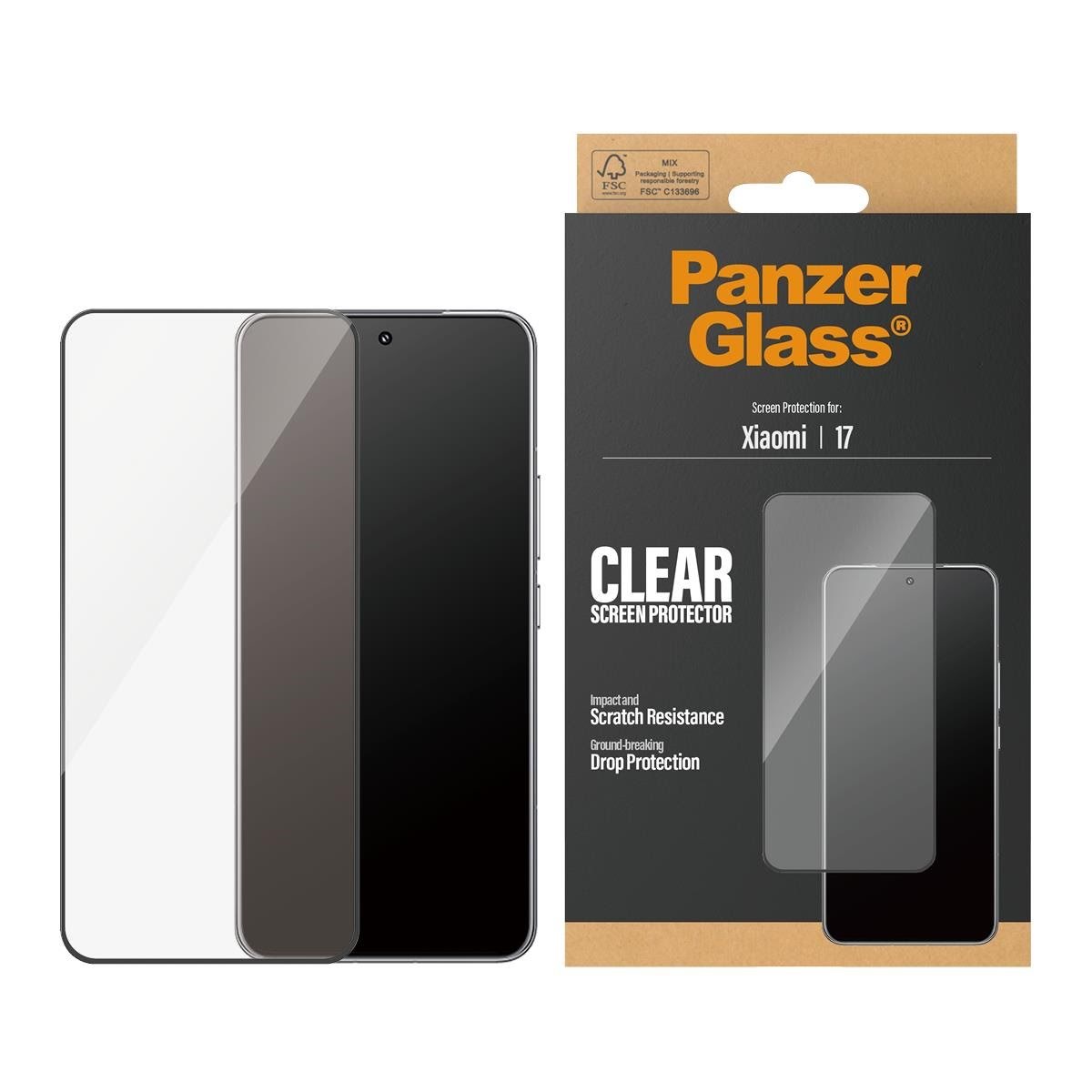 Panzerglass Screen Protector Xiaomi 17 | Ultra-wide Fit - Handys Schutzfolie