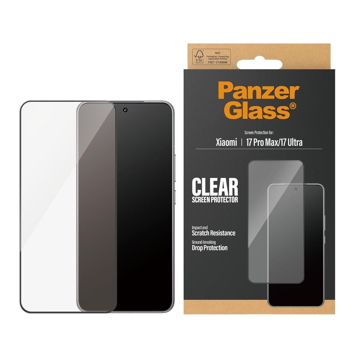 Panzerglass Screen Protector Xiaomi 17 Ultra | 17 Pro Max | Ultra-wide Fit - Handys Schutzfolie