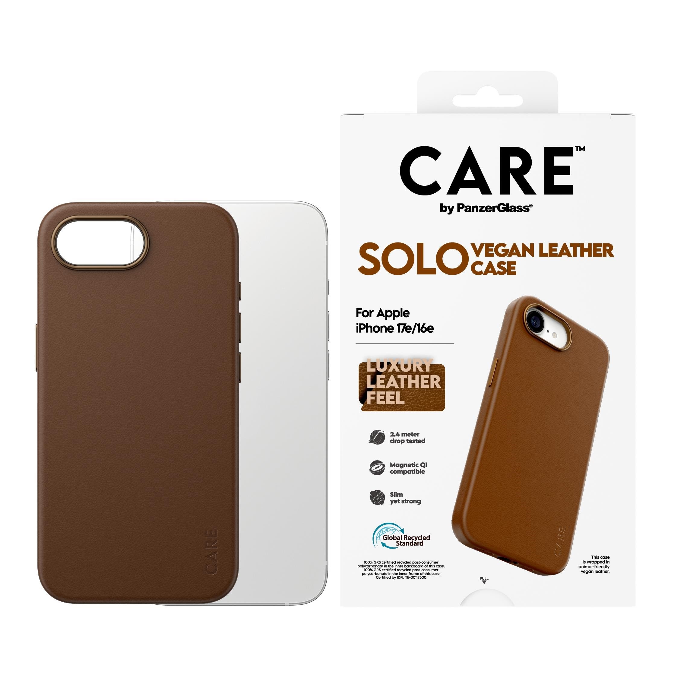 Care by Panzerglass Solo Case Brown Iphone 17e | 16e - Handys Cover Cases Cr46076