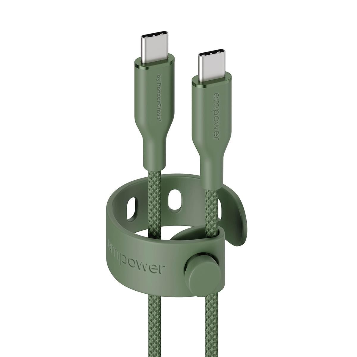 Empower by Panzerglass Racing 60w Usb-c to Usb-c Cable | Usb 2.0 | 1.2M | Sage - Usb Kabel