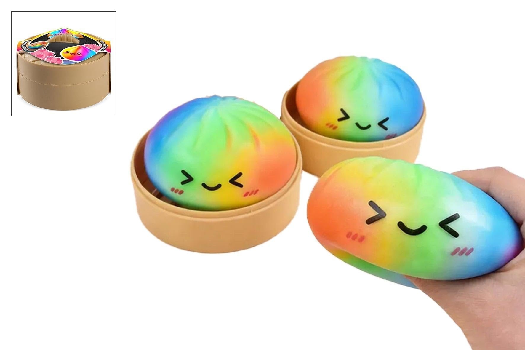 Trend Toys Kawaii Regenbogen-schaumstoff-knödel 8,5cm im Dampfkorb - Kleine Mitbringsel Fuer Kinder 201080