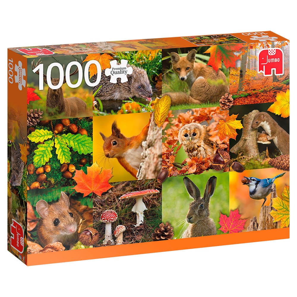 Jumbo Puzzle - Autumn Animals (1000 Pcs)