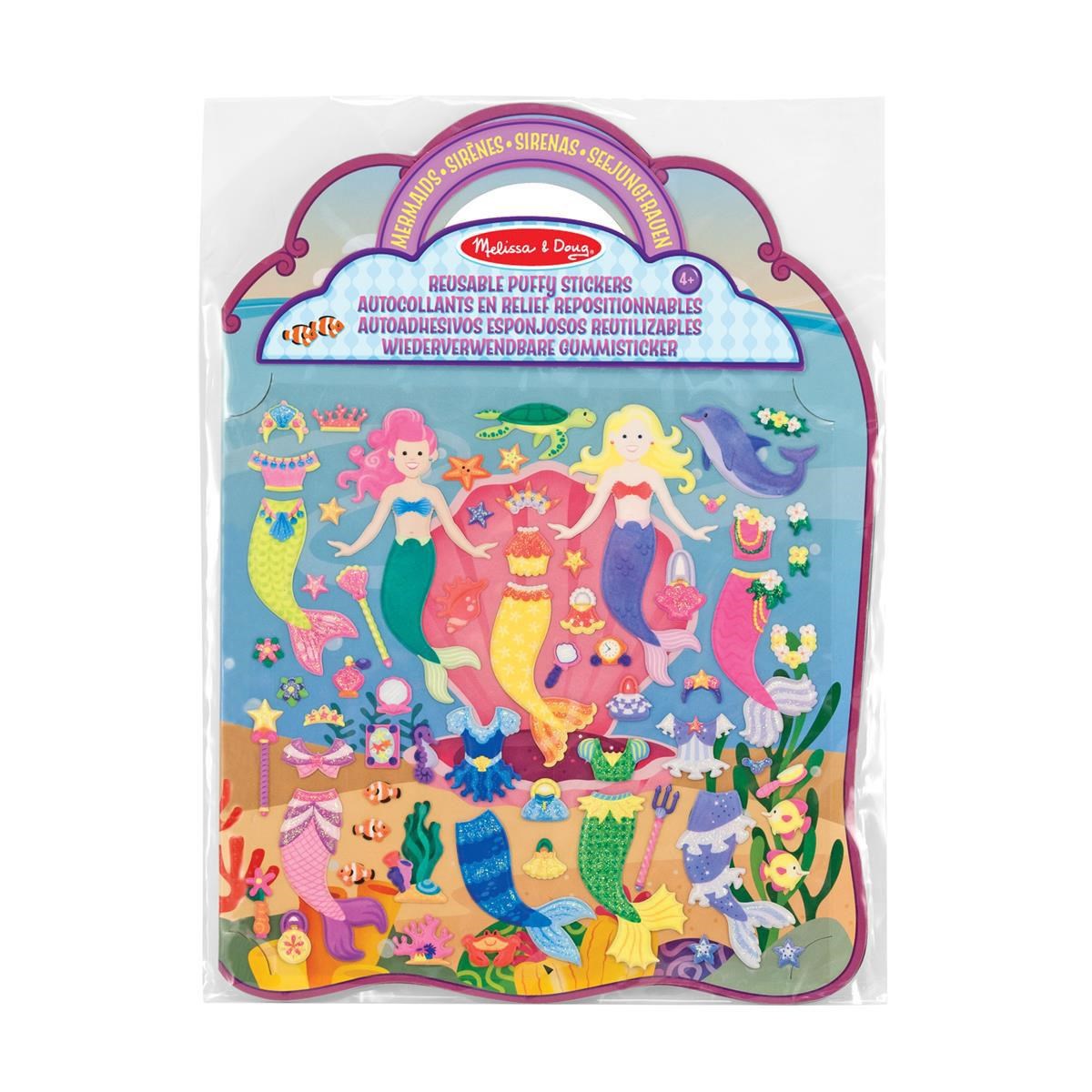 Melissa & Doug Reusable Puffy Stickers Playset Mermaid - Kreativ Spiele