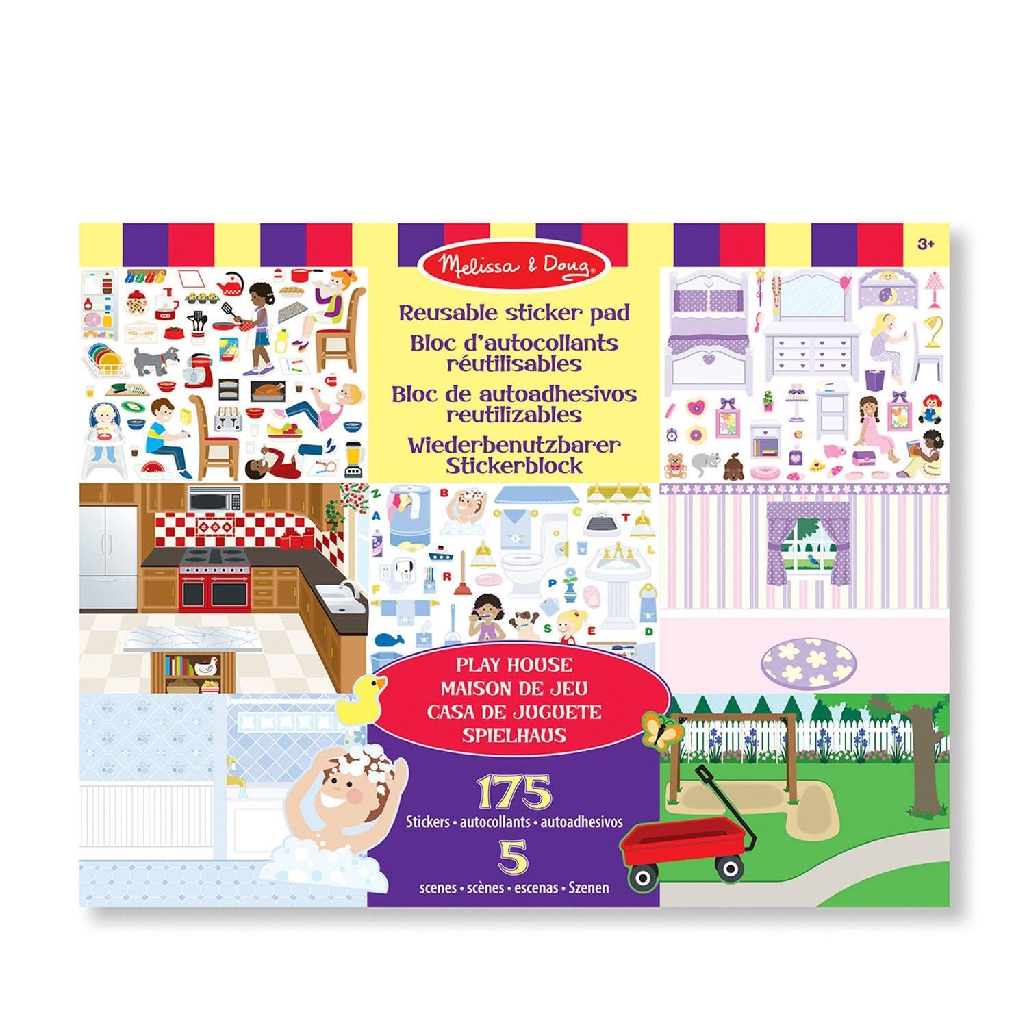 Melissa & Doug Reusable Sticker Pad Play House - Hobby Zubehoer