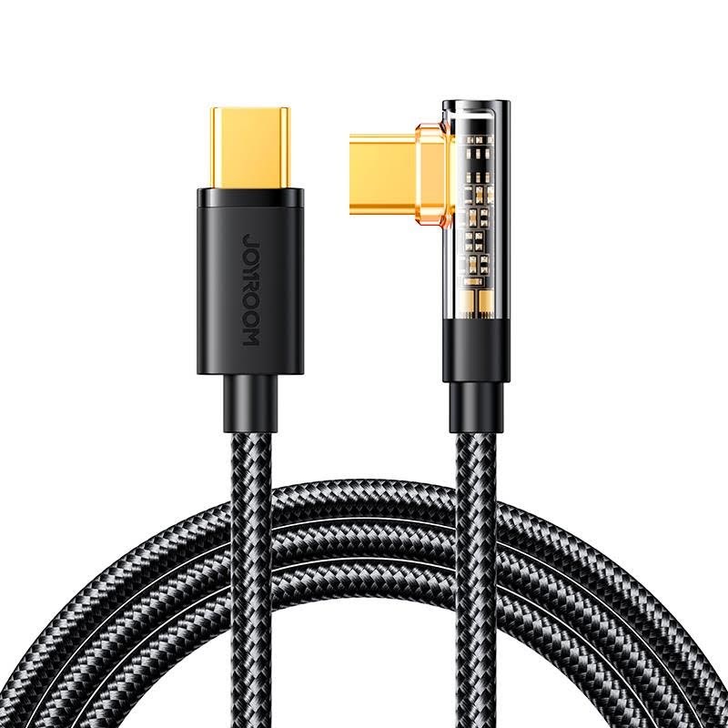 Joyroom Gaming Cable S-cc100a6 Usb-c (Angled) / Usb-c (Straight) 100w 1.2m - Black - Usb Kabel Schwarz