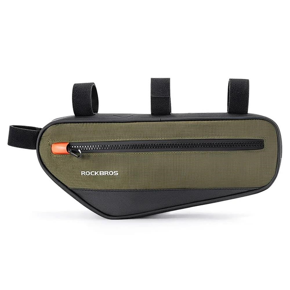 Rockbros Bicycle Bag 1.7 L For Frame - Green And Black - Fahrradzubehoer Rockbros-30120079001