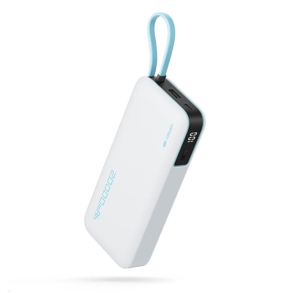 Cuktech Cukp200ngllg 55w With Built-in Usb-c Cable - 20000 Mah - Powerbank Akku Weiß