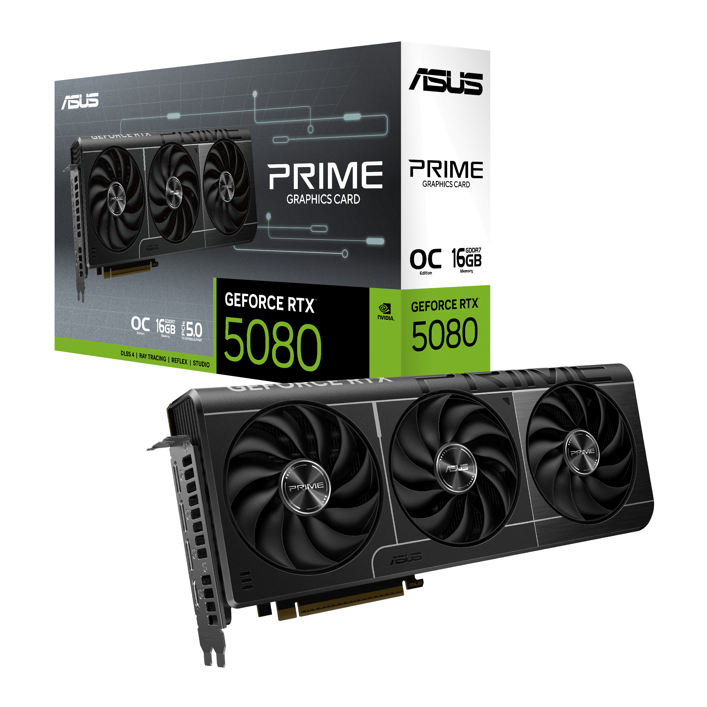 Asus Geforce Rtx 5080 Prime Evo OC - 16gb Gddr7 Ram - Grafikkarte