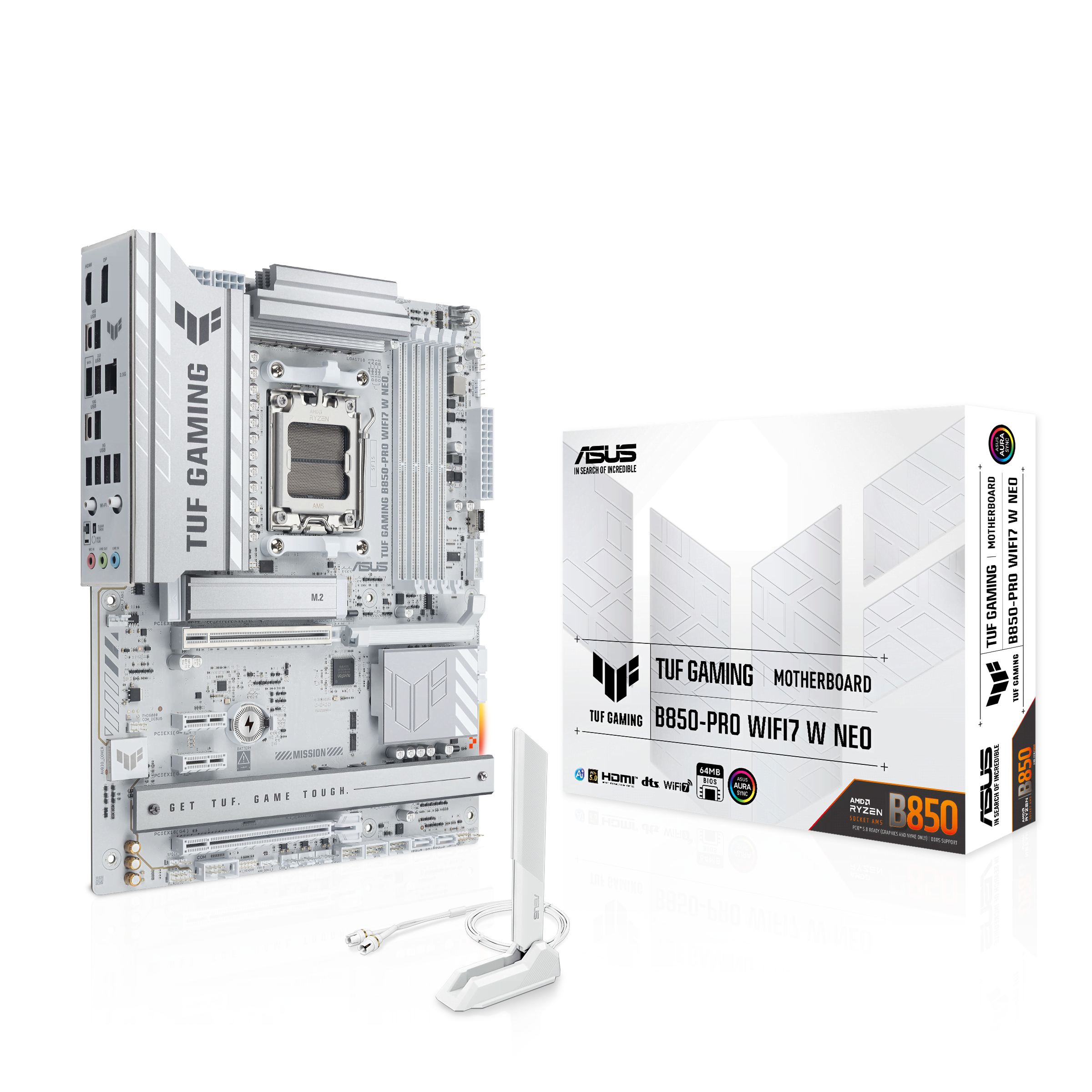 Asus Tuf Gaming B850-pro Wifi7 W Neo Mainboard - Amd B850 - Amd Am5 - Ddr5 Ram - Atx 90mb1nw0-m0eay0