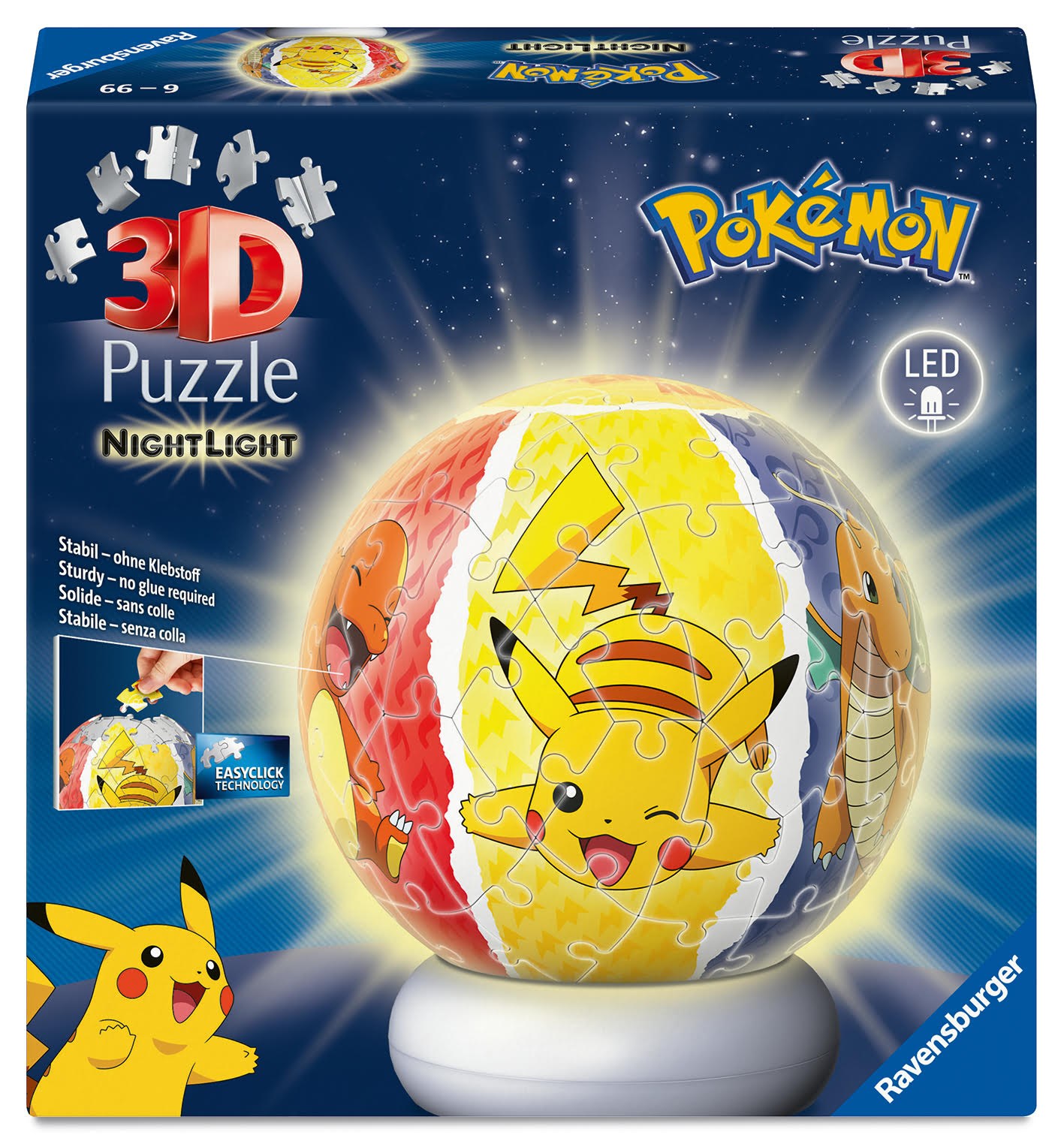 Ravensburger 3D Puzzle-ball Nightlight Pokémon (72) 3D Puzzle