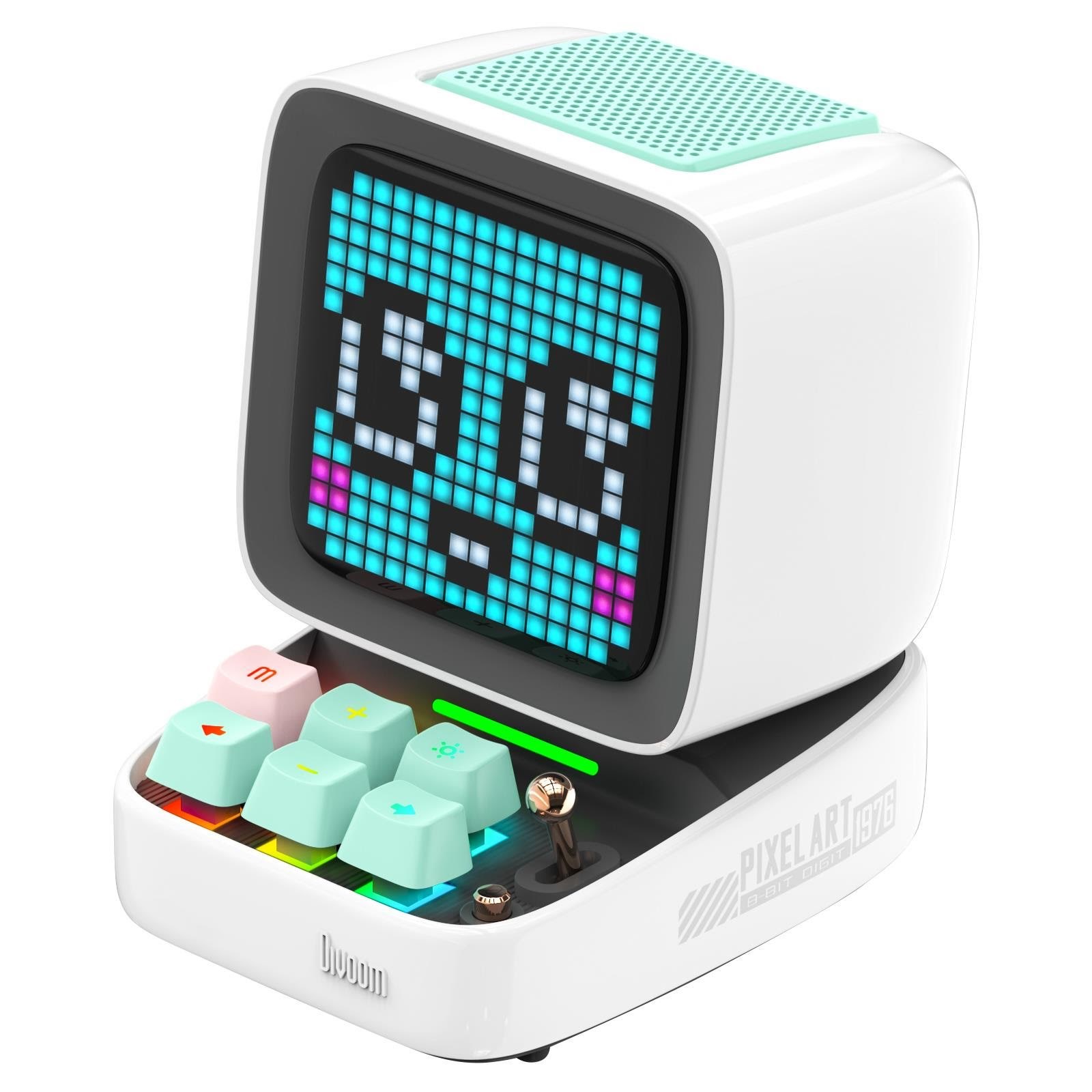 Divoom Ditoopro Retro Pixel Art Bluetooth Speaker - White - Tragbare Party Lautsprecher