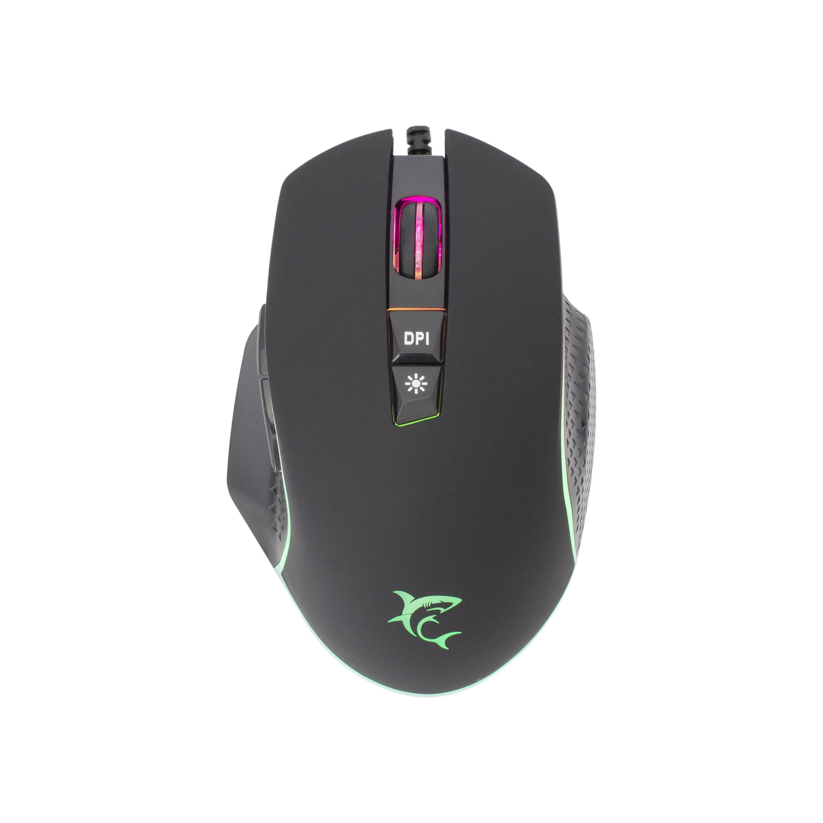 White Shark Gareth Wired - Gaming Maus (Schwarz) Gareth-b