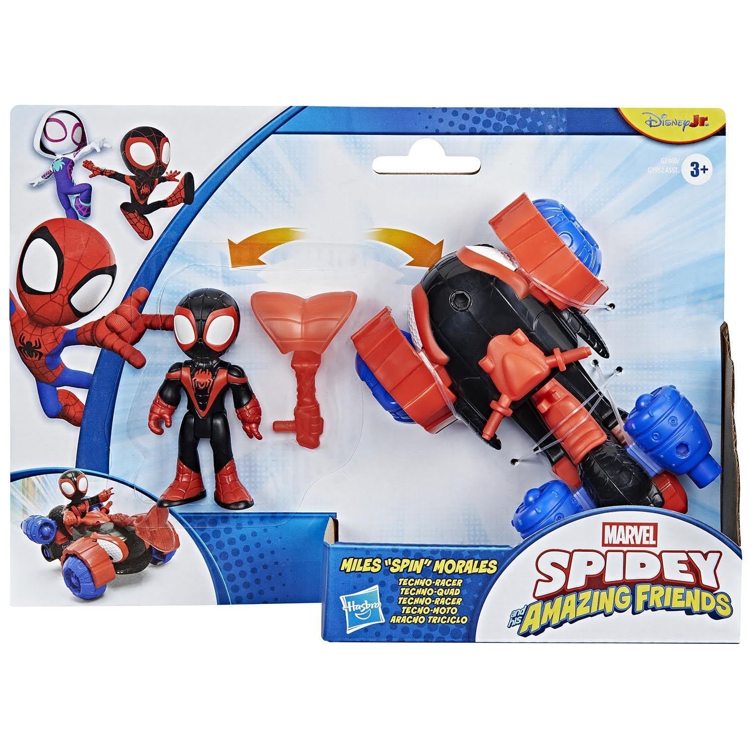 Marvel Spidey And His Amazing Friends 3" Miles Techno Racer Vehicle - Figuren