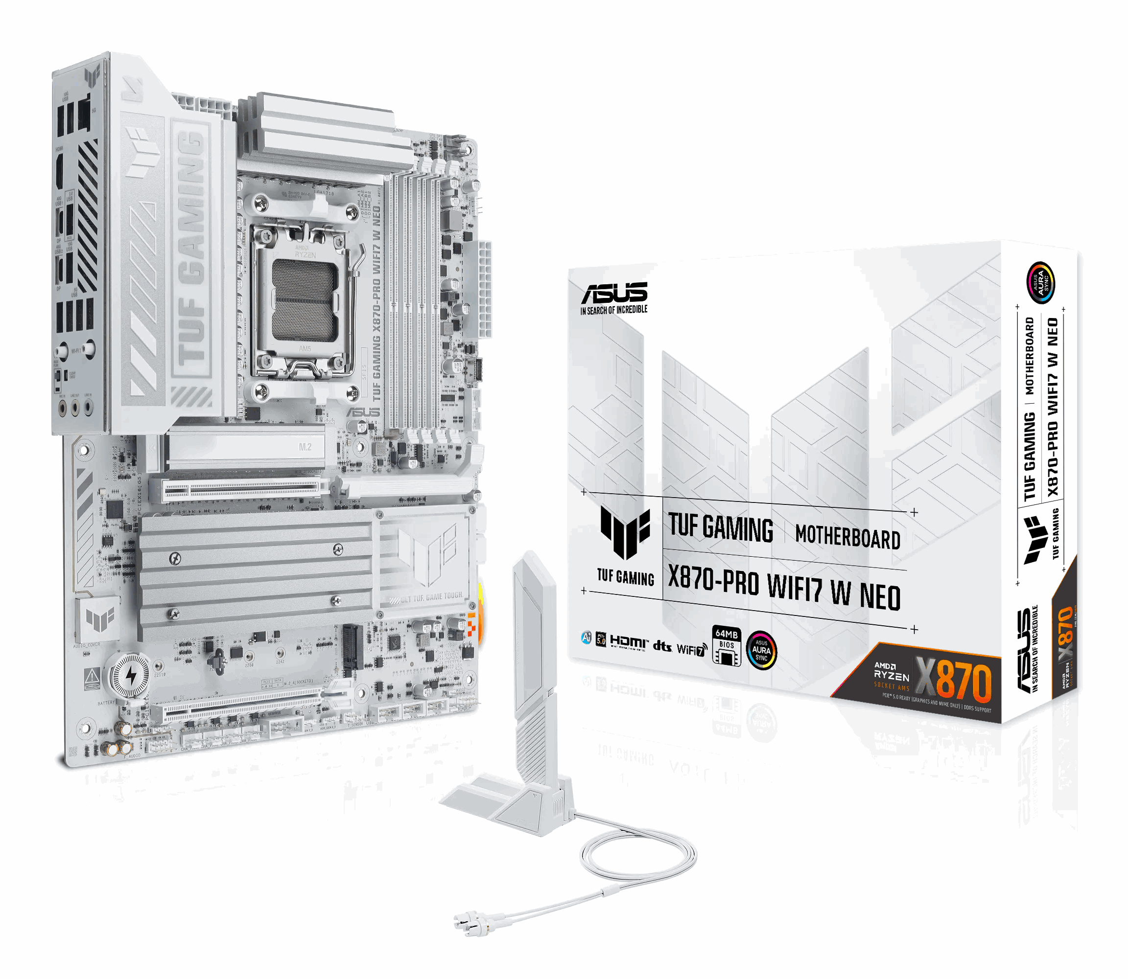 Asus Tuf Gaming X870-pro Wifi7 W Neo Mainboard - Amd X870 - Amd Am5 - Ddr5 Ram - Atx 90mb1ny0-m0eay0
