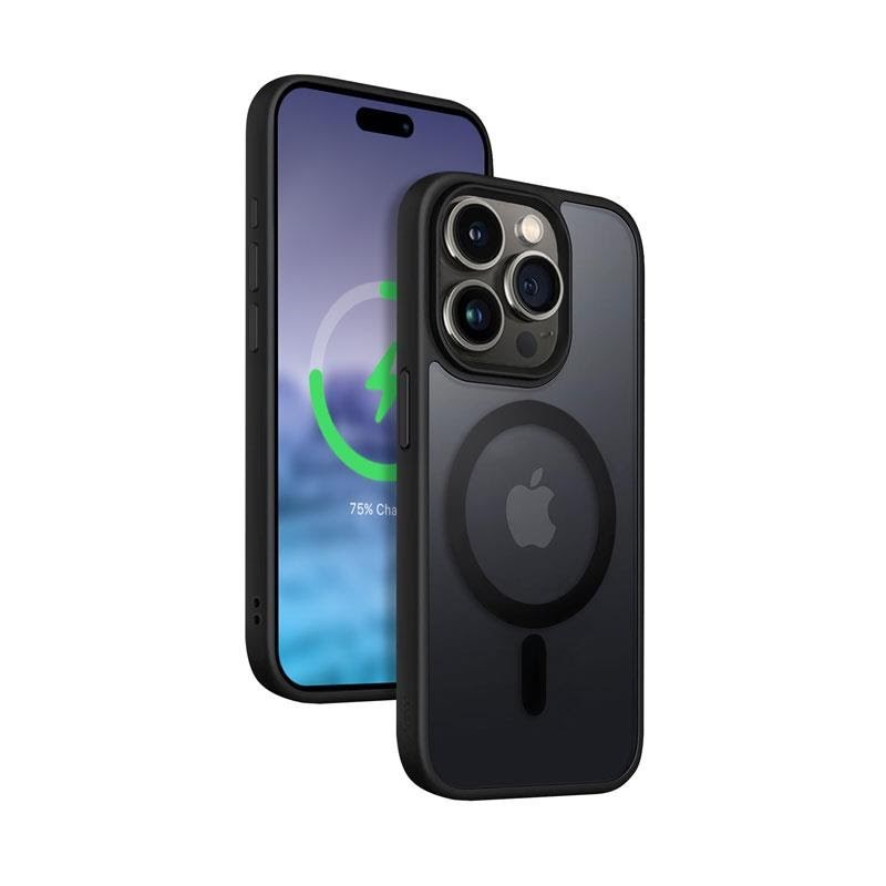 Crong Hybrid Frost Mag Cover - Iphone 15 Pro Max Magsafe Case (Black) - Handys Cover Cases Crg-hfm-ip1567p-blk
