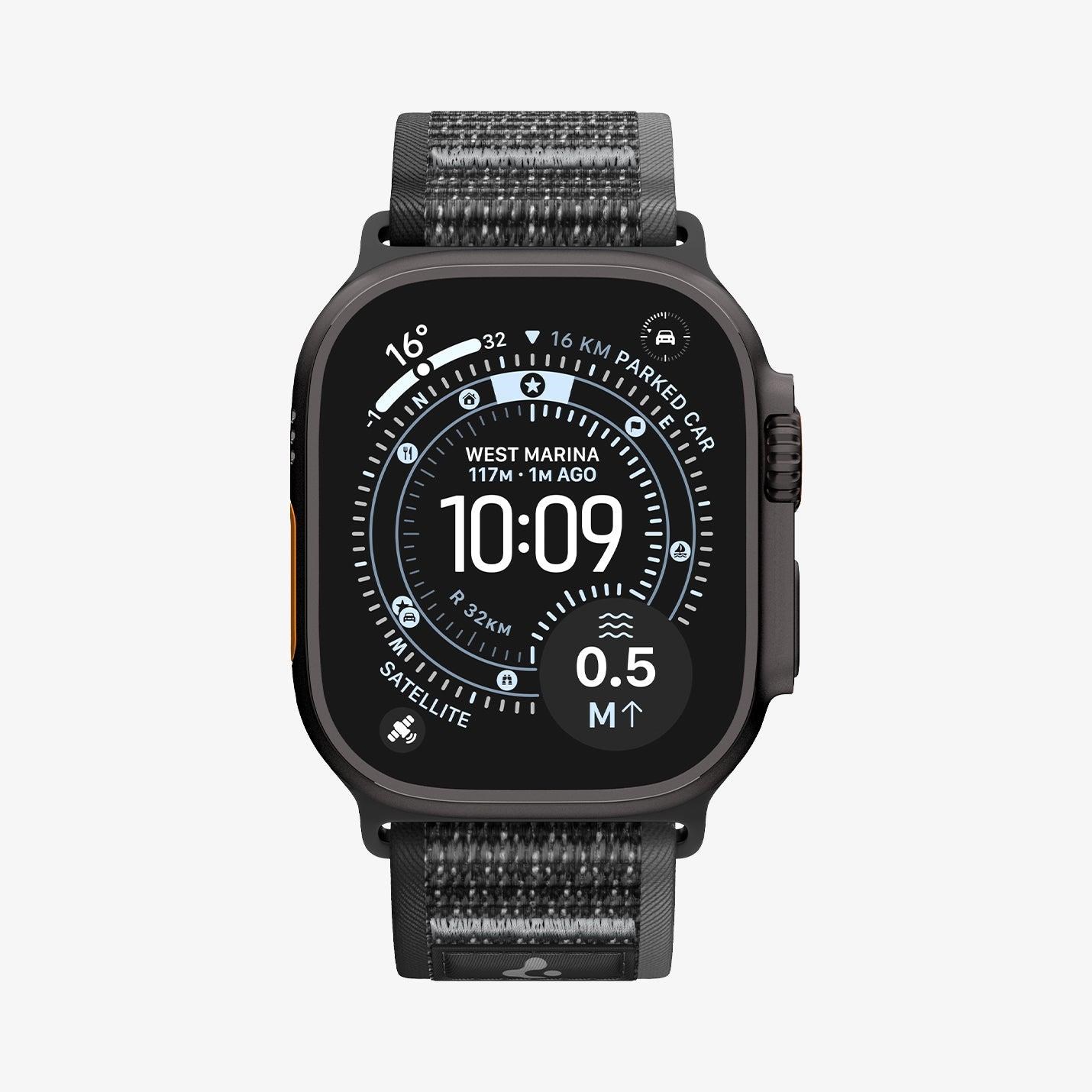Spigen Athlex Air 2 Active Band - Black Gray - Apple Watch 49mm/46mm/45mm/44mm - Smartwatch Accessories