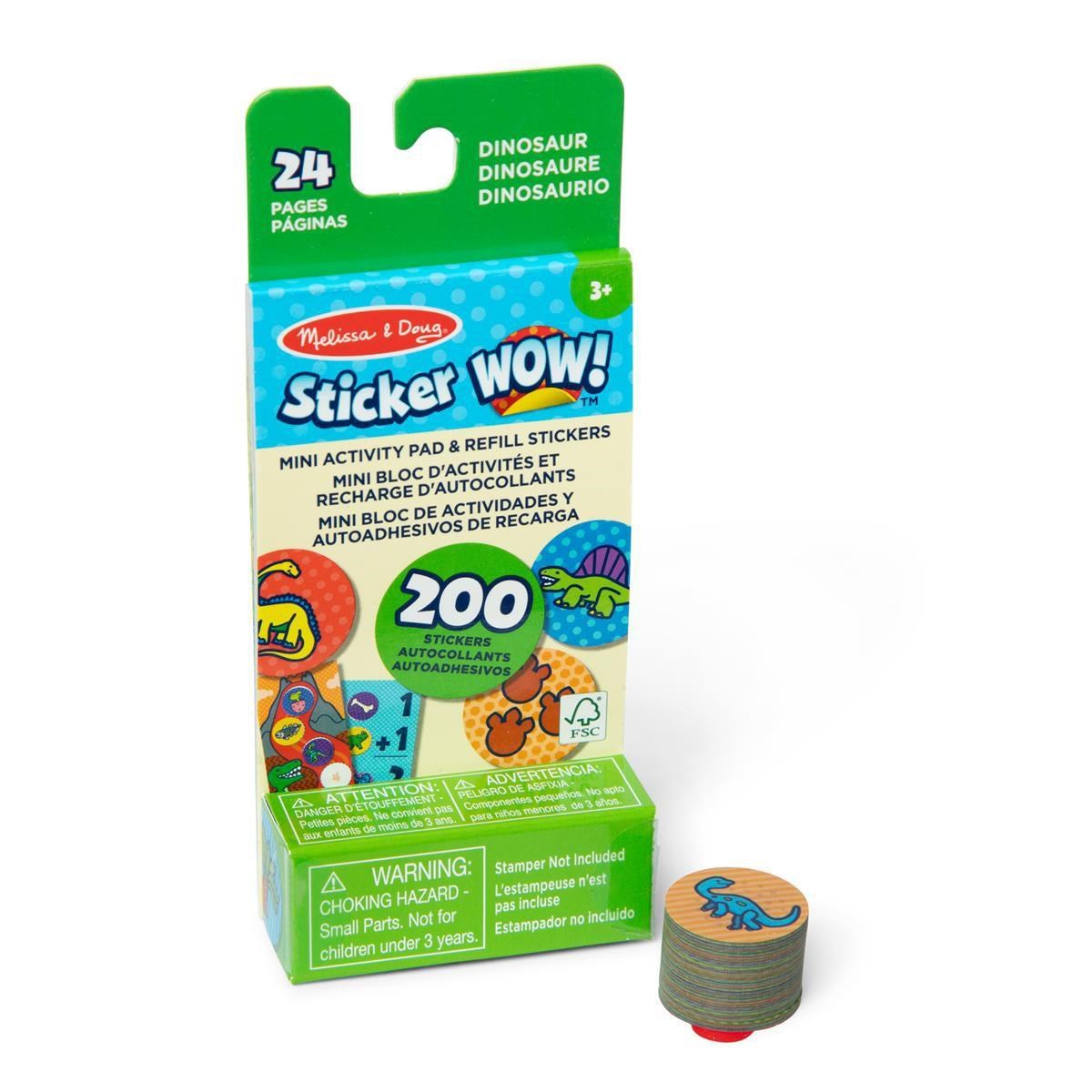 Melissa & Doug Sticker Wow! Mini Activity Pad & Refill Stickers : Dinosaur - Hobby Zubehoer 50928/50298