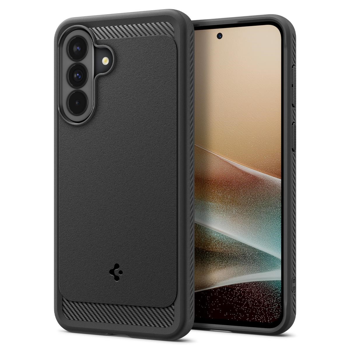 Spigen Rugged Armor - Matte Black - Samsung Galaxy A37 5G - Handys Cover Cases Acs09795