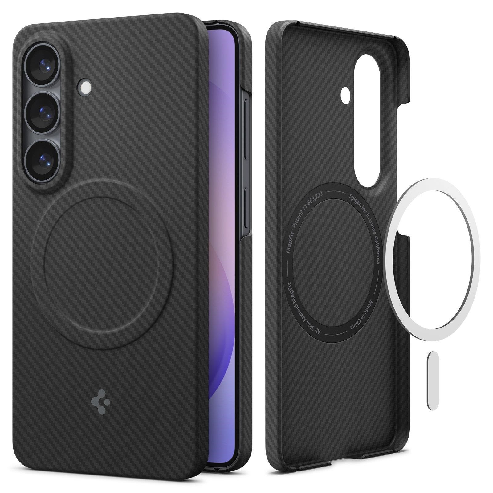 Spigen Air Skin Aramid Magsafe - Black - Samsung Galaxy S26 - Handys Cover Cases Acs11059