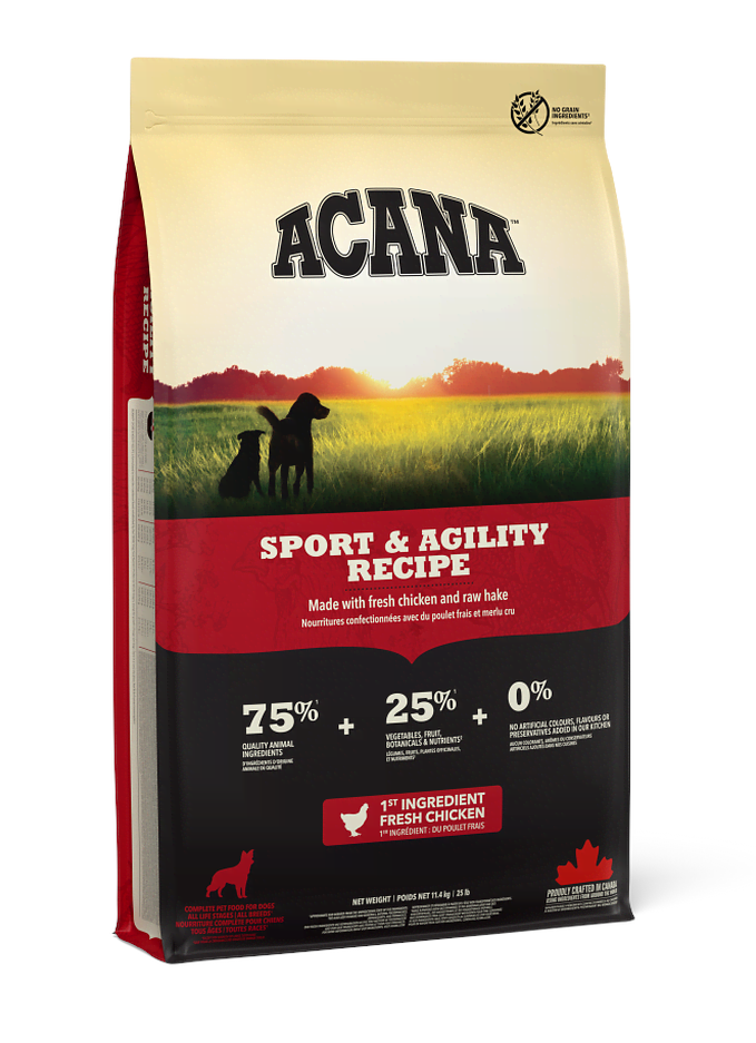 Acana Sport & Agility Recipe Dry Dog Food 17kg - Hunde