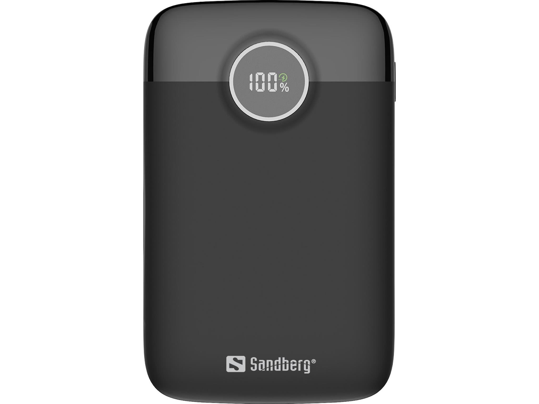 Sandberg Semisolidstate Powerbank 5000 - 5 Ah - Powerbank Akku Schwarz 421-47