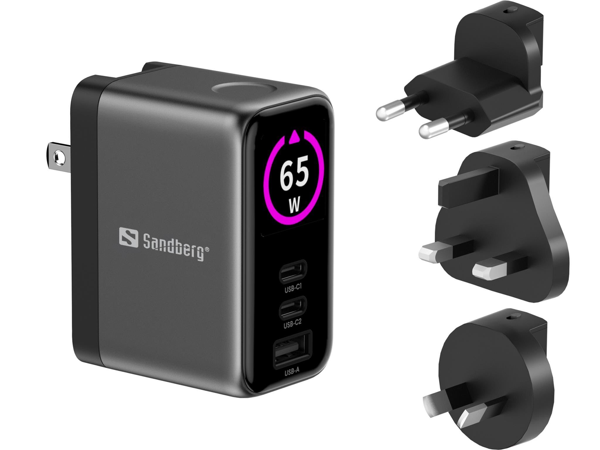 Sandberg Travel Charger Pd65w Display - Netzteile Fuer Laptops 441-70